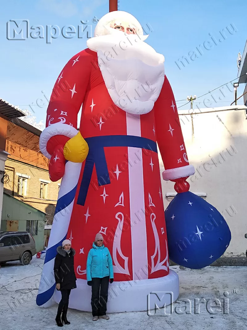 Надувные новогодние фигуры - Дед мороз,  Снегурочка,  Снеговик 7